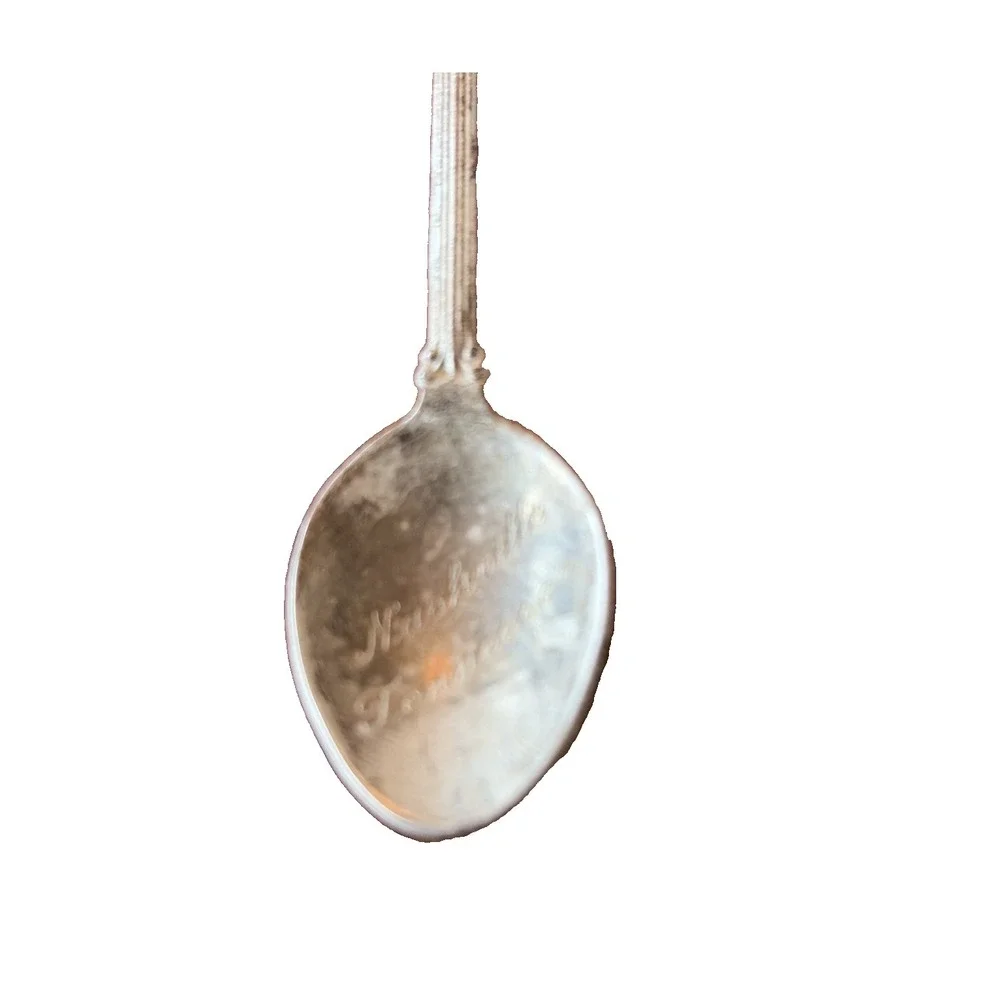 Nashville Tennessee Vintage Souvenir Spoon Collectible Silver Plated 3D Musician